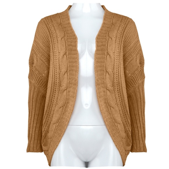 Khaki Knit oversized Cardigan - Picture 3 of 7